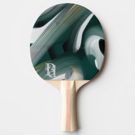 Ping Pong Paddle Trend Abstrakt Art Grönt White Pingisracket
