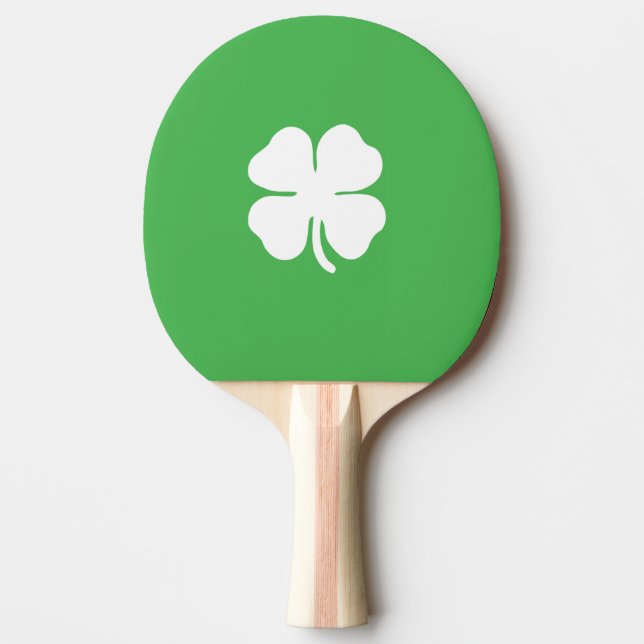 Ping Pong Paddle White Klöver Löv Pingisracket (Framsidan)