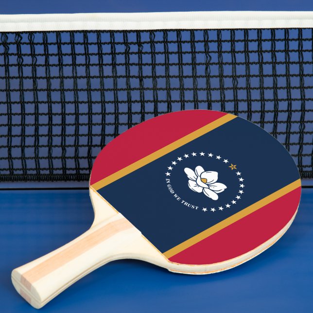 Ping pong paddle with Flag of Mississippi, USA Pingisracket (Insitu)