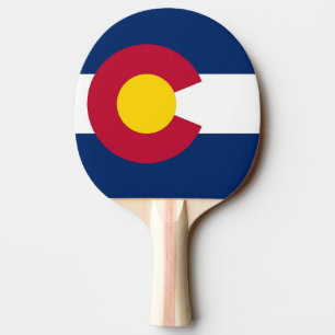 Ping pong paddle with Flagga of Colorado State, US Pingisracket