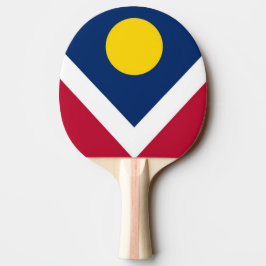 Ping pong paddle with Flagga of Denver City, USA Pingisracket