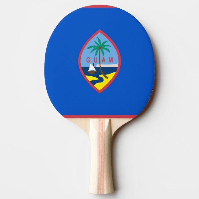 Ping pong paddle with Flagga of Guam, USA Pingisracket (Baksidan)