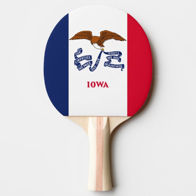 Ping pong paddle with Flagga of Iowa, USA Pingisracket (Baksidan)