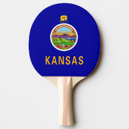 Ping pong paddle with Flagga of Kansas, USA Pingisracket