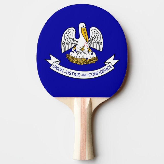 Ping pong paddle with Flagga of Louisiana, USA Pingisracket (Baksidan)
