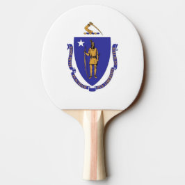 Ping pong paddle with Flagga of Massachusetts, USA Pingisracket