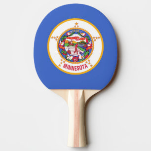 Ping pong paddle with Flagga of Minnesota, USA Pingisracket