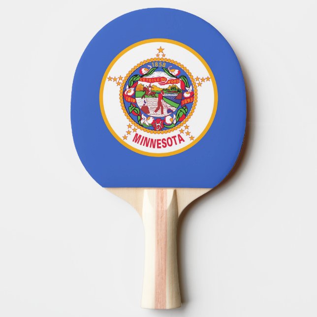 Ping pong paddle with Flagga of Minnesota, USA Pingisracket (Baksidan)