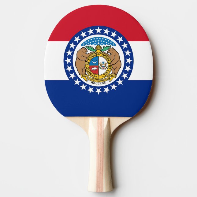 Ping pong paddle with Flagga of Missouri, USA Pingisracket (Baksidan)