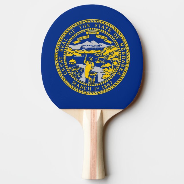 Ping pong paddle with Flagga of Nebraska, USA Pingisracket (Baksidan)