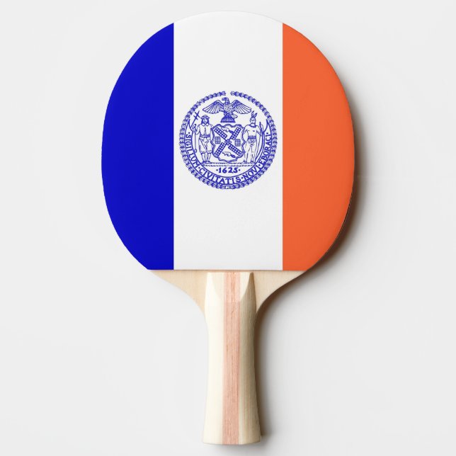 Ping pong paddle with Flagga of New York City, USA Pingisracket (Baksidan)