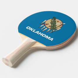Ping pong paddle with Flagga of Oklahoma State, US Pingisracket