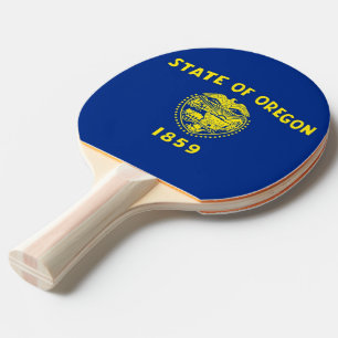 Ping pong paddle with Flagga of Oregon State, USA Pingisracket