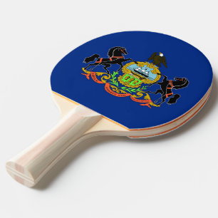 Ping pong paddle with Flagga of Pennsylvania, USA Pingisracket