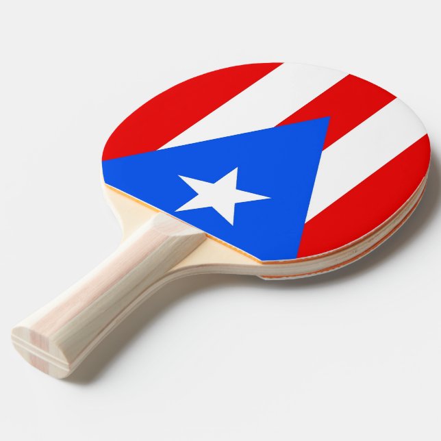 Ping pong paddle with Flagga of Puerto Rico, USA Pingisracket (Frontvinkel)