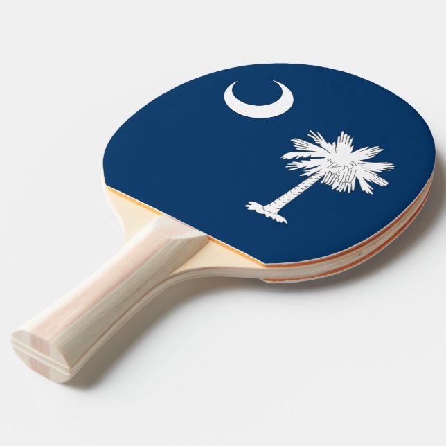 Ping pong paddle with Flagga of South Carolina, US Pingisracket (Frontvinkel)