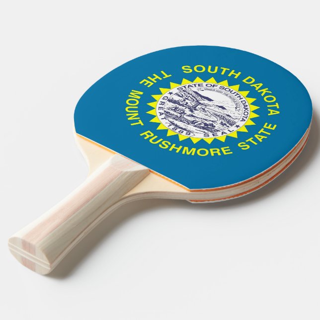 Ping pong paddle with Flagga of South Dakota, USA Pingisracket (Frontvinkel)