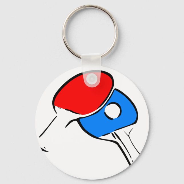 Ping Pong Paddles & Boll Nyckelring (Framsida)