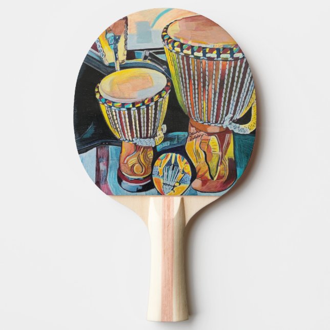 Ping Pong Paddles med Djembe Drums Pingisracket (Framsidan)