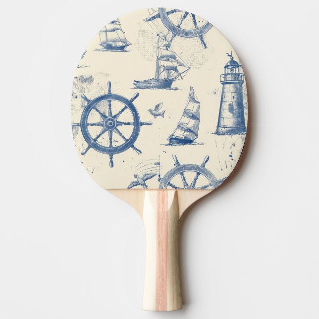 Ping Pong Paddles med Marine Inslag Pingisracket (Framsidan)