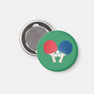 Ping Pong Paddles och Bollar Magnet