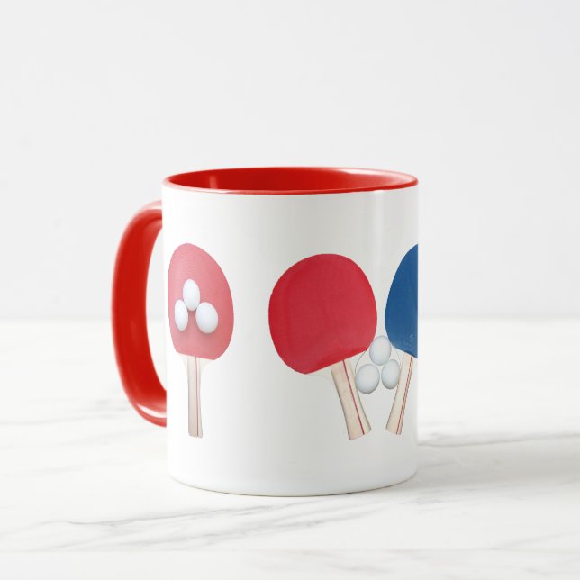 Ping Pong Paddles och Bollar Mugg (Framsida vänster)