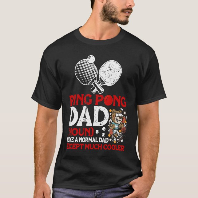 Ping Pong Pappa Bord Tennis Paddle Ping Pong Coach T Shirt (Framsida)