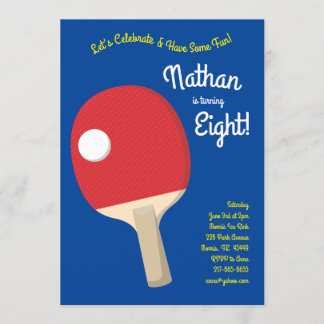Ping Pong Party-sport Inbjudningar