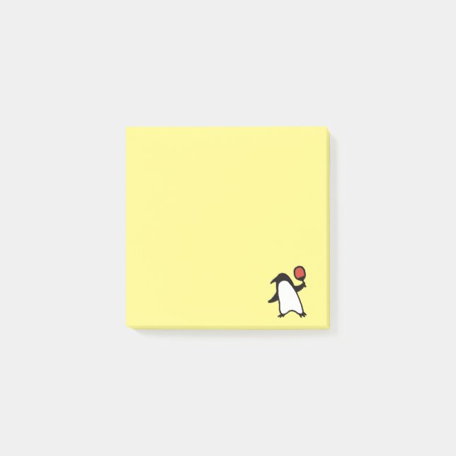 Ping-pong penguin post-it block (Framsida)