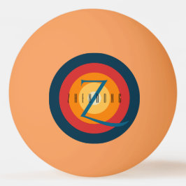 Ping Pong-Personlig Editable Namn Initial Cute Pingisboll