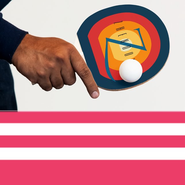 Ping Pong-Personlig Editable Namn Initial Cute Pingisracket (best ping pong paddle, cool personalized ping pong paddles, gifts for table tennis player lover gift)