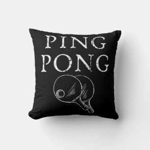 Ping Pong Players Paddle Bord Tennis Sports Älskar Kudde