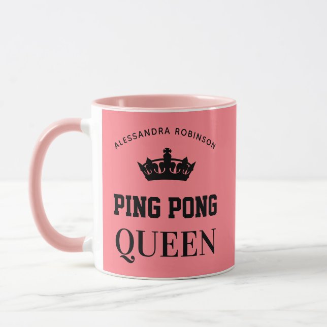 Ping Pong Queen Namn personlig Mugg (Vänster)