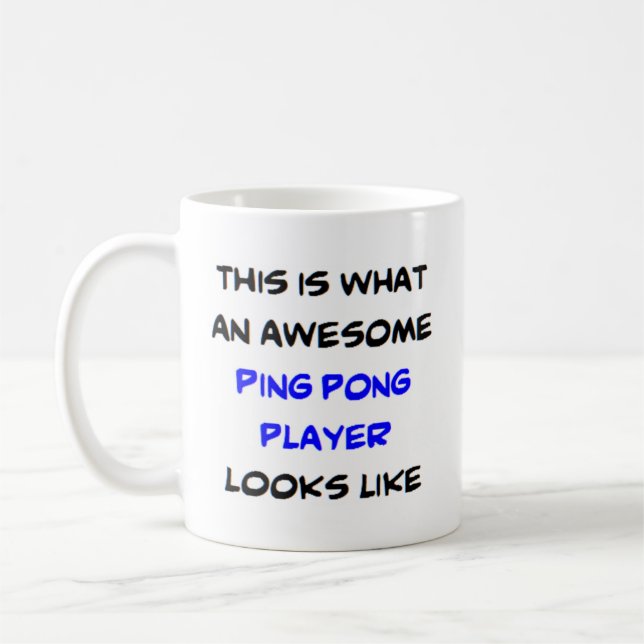 ping pong-spelare, fantastisk kaffemugg (Vänster)