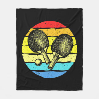 Ping Pong Table Tennis Lovers Retro  Fleecefilt