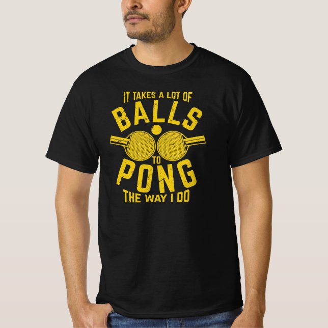 Ping pong, table tennis t shirt (Framsida)
