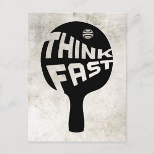 Ping Pong Tänka Fast Vykort