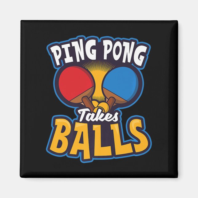 Ping Pong tar Bollar Design Bord Tennis Magnet (Framsidan)