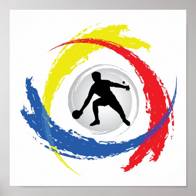 Ping Pong Tricolor Emblem Poster (Framsidan)
