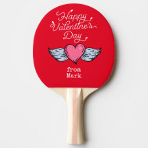 Ping Pong Valentindagen med hjärta