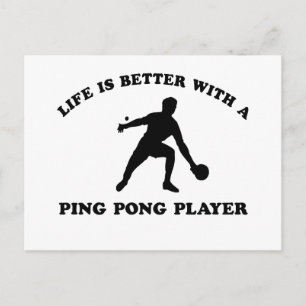 Ping Pong Vector-design Vykort