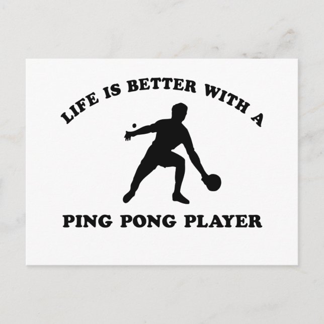 Ping Pong Vector-design Vykort (Framsida)