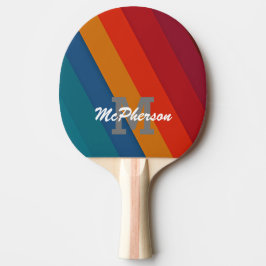 Ping Pong Vivid Stripes with monogram and name Pingisracket