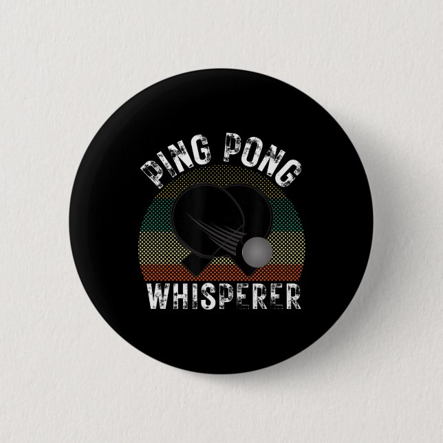 Ping Pong Whisperer Roligt Ping Pong Player Gift Knapp (Framsida)