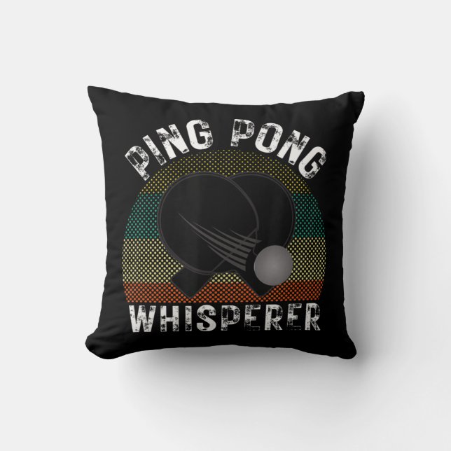 Ping Pong Whisperer Roligt Ping Pong Player Gift Kudde (Framsida)