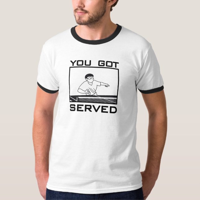 Ping tjänste- Pong Tee Shirt (Framsida)
