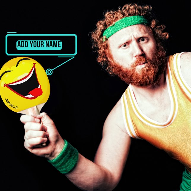 Pingdvärg Paddel Padle lycklig (honung) Pingisracket (Add a dose of pure joy to your game with this set of paddles that can be personalized.)
