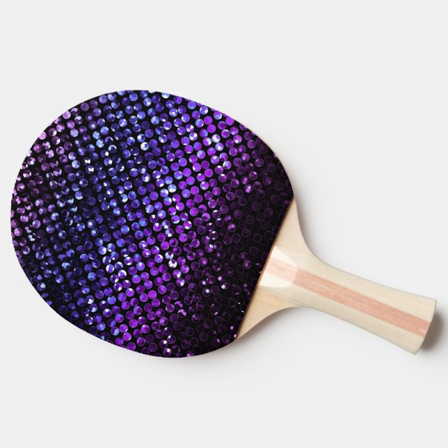 Pingen Pong paddlar purpurfärgade Crystal Bling Pingisracket (Sidan)