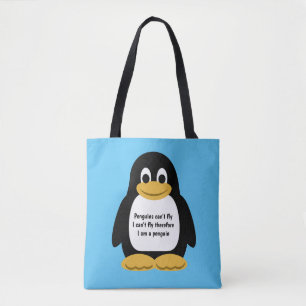 Pingguin i animerad tygkasse
