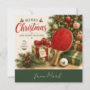 Pingis jul tema kort